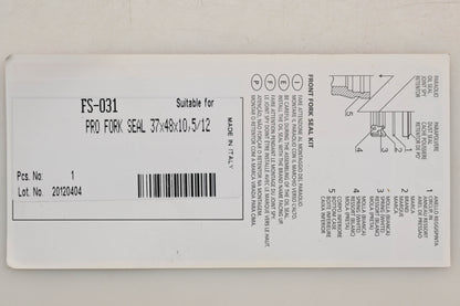 Parts Unlimited FS-031 Fork Seals Qty 2 NOS
