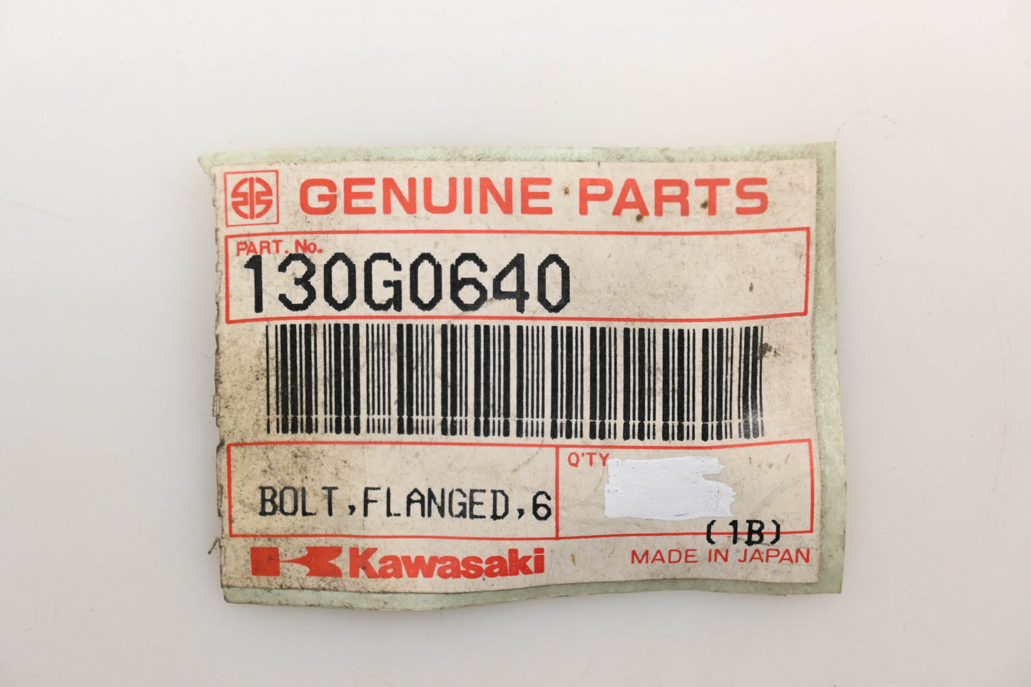 New OEM Kawasaki 130G0640 Flanged Bolts 6X40 Qty 5 NOS