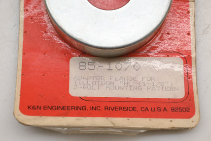 K&N 85-1070 Adaptor Flange 1-1/8' 2-Bolt Mounting Pattern Qty 1 NOS