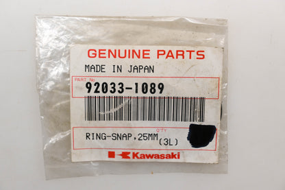 New OEM Kawasaki 92033-1089 Snap Ring 25mm Qty 1 NOS