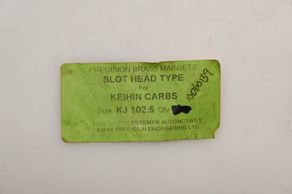 Keihin 10060139, KJ102.5 KJ 102.5 Main Jets Qty 2 NOS