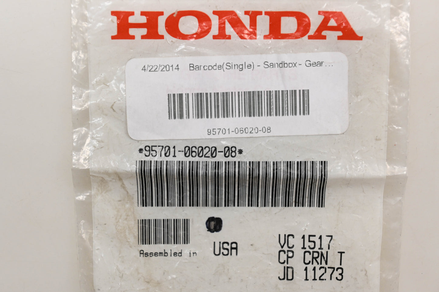 New OEM Honda 95701-06020-08 Flange Bolts (6X20) Qty 2 NOS