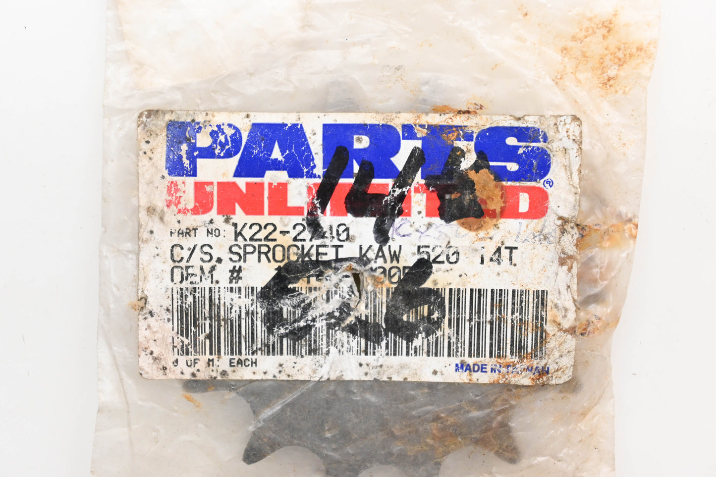 Parts Unlimited K22-2740 Sprocket 14T Kawasaki 520 Qty 1 NOS