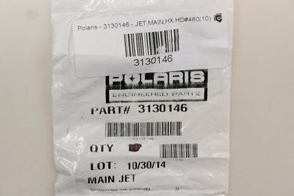 New OEM Polaris 3130146 Hex Head Main Jet #460 Qty 1 NOS