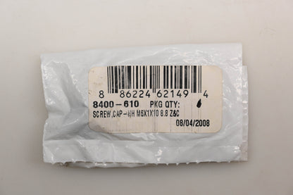 New OEM Arctic Cat 8400-610 Hex Head Cap Screw M6X1X10 8.8 Z&C Qty 1 NOS
