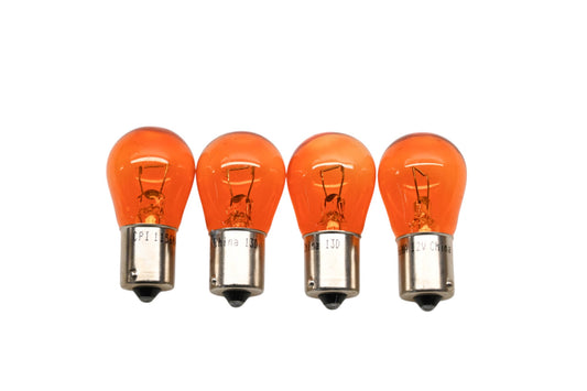 Candlepower 1156NA Mini Amber Turn Signal Light Bulb 12v 24cp Qty 4 NOS