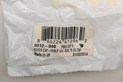 New OEM Arctic Cat 8012-040 HHNLP 1/4-20X.75 G5 Z&Y Cap Screw Qty 1 NOS
