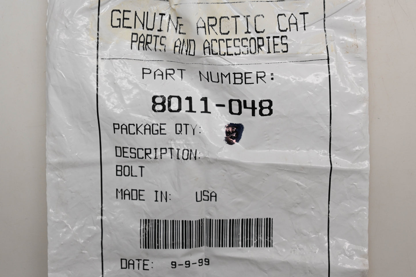 New OEM Arctic Cat 8011-048 Carriage Bolts 1/4-20 X2.25 Qty 4 NOS