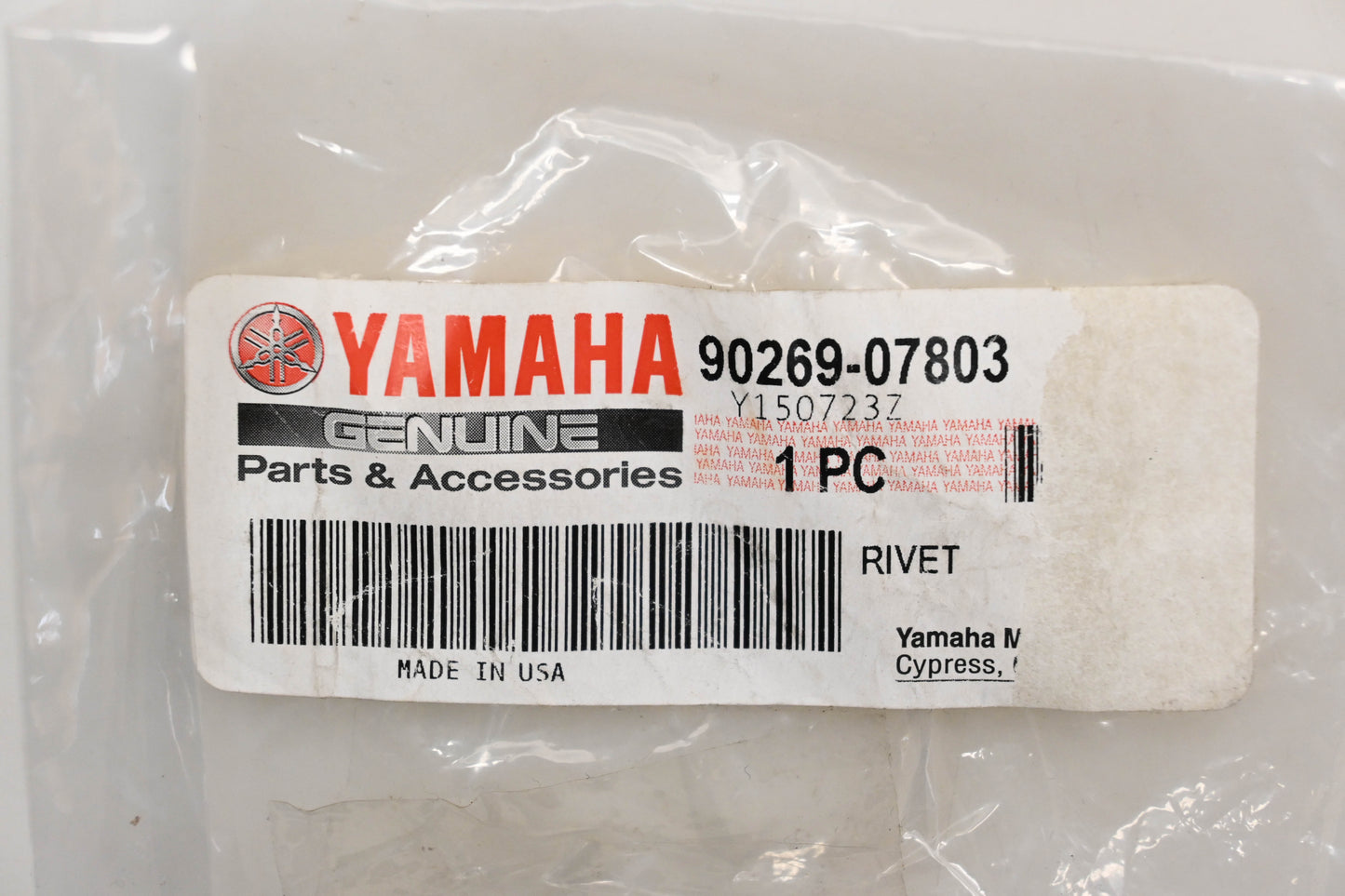 New OEM Yamaha 90269-07803-00 Rivet Qty 1 NOS