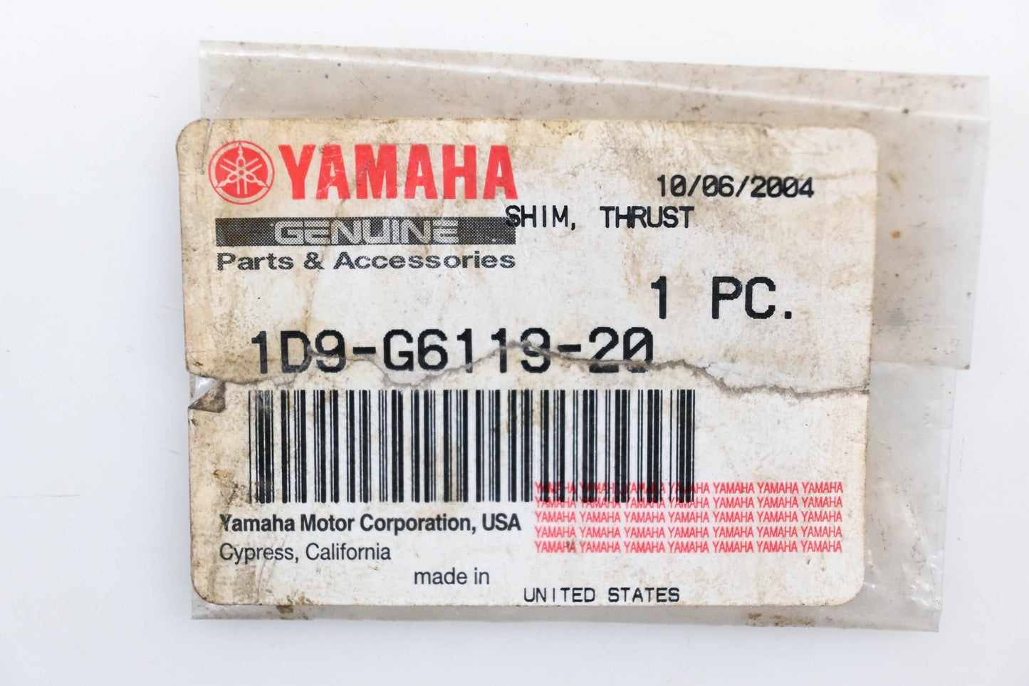 New OEM Yamaha 1D9-G6119-20-00 Thrust Shim Qty 1 NOS