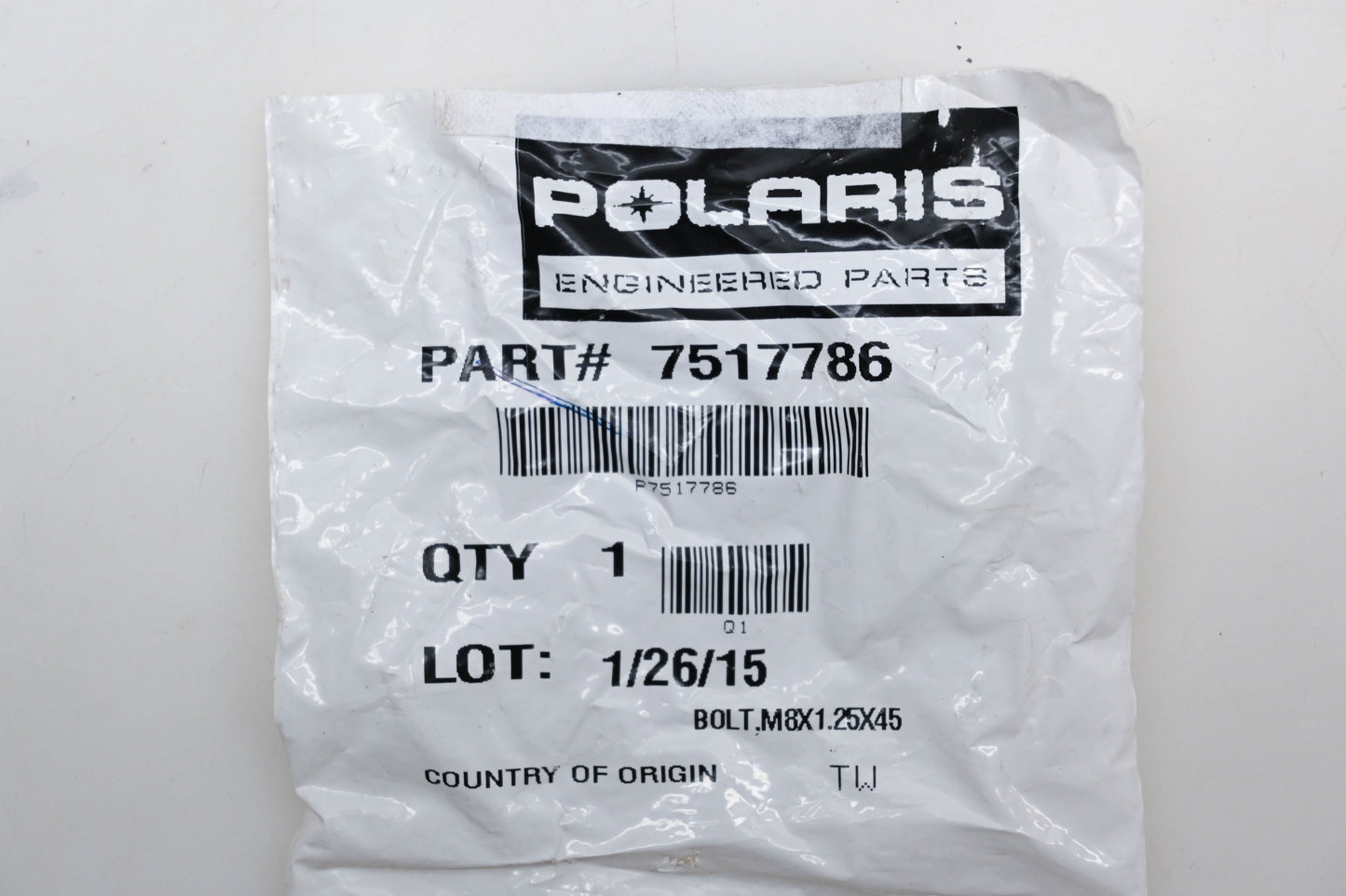 New OEM Polaris 7517786 Bolts M8X1.25X45 Qty 2 NOS