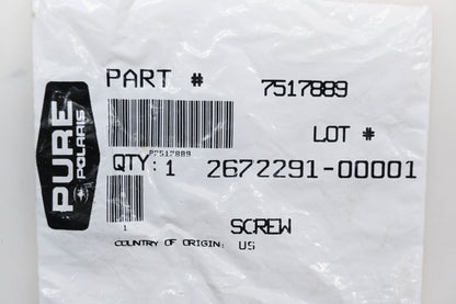 New OEM Polaris 7517889 Backrest Screw Qty 1 NOS