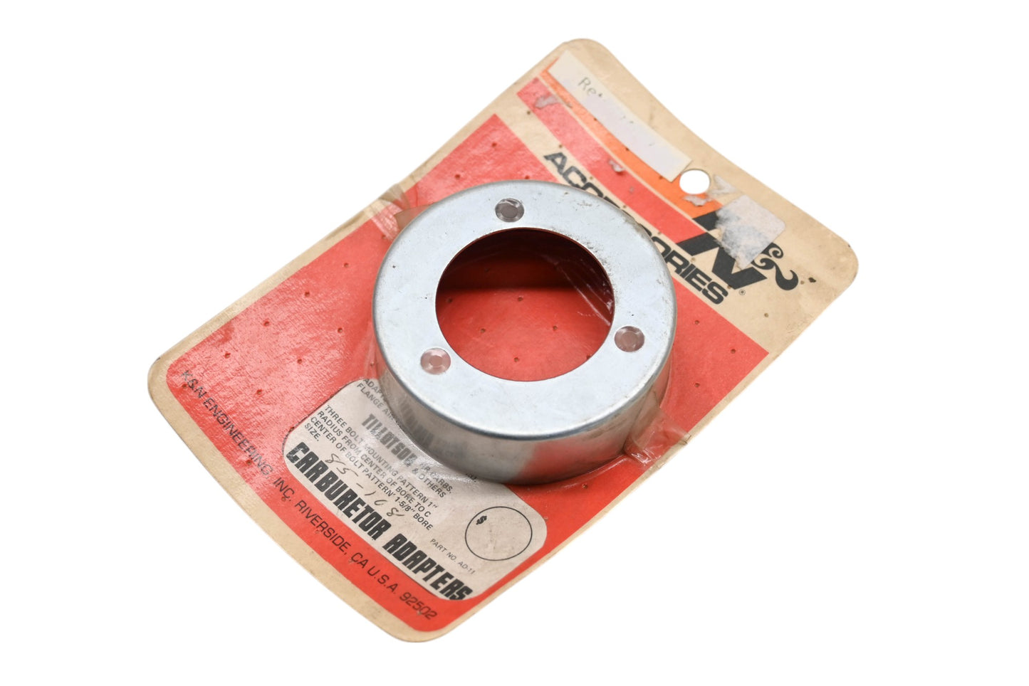 K&N 85-1080 Adaptor Flange 1-5/8' 3-Bolt Mounting Pattern Qty 1 NOS