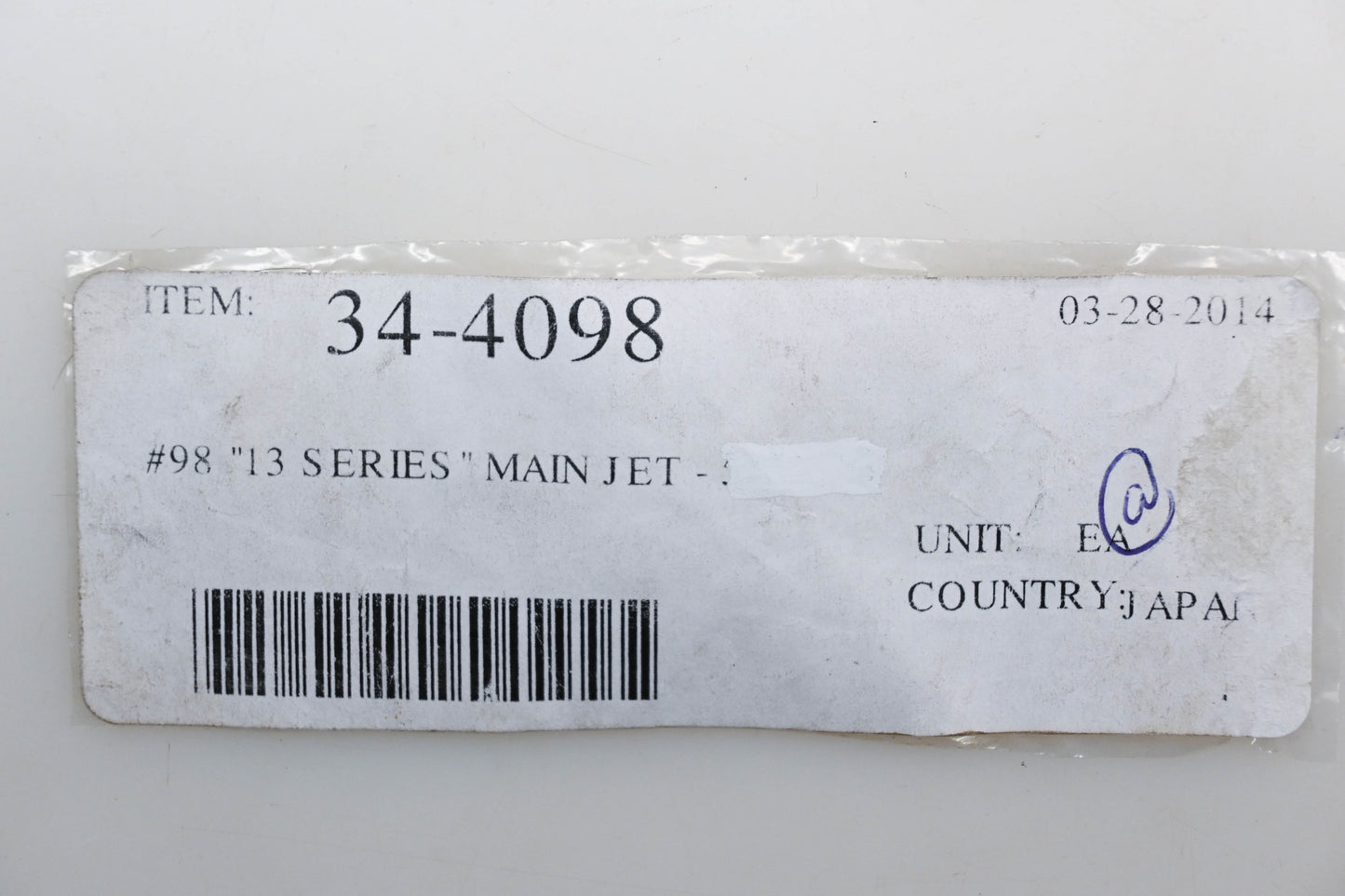 DG 34-4098 13 Series Main Jets #98 Qty 2 NOS