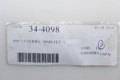 DG 34-4098 13 Series Main Jets #98 Qty 2 NOS