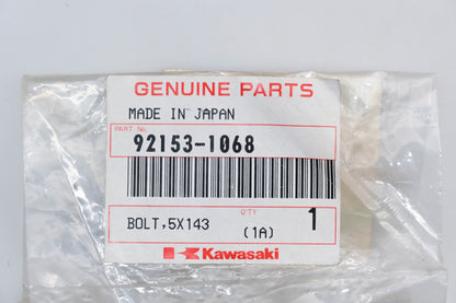 New OEM Kawasaki 92153-1068 Bolt 5X143 Qty 1 NOS