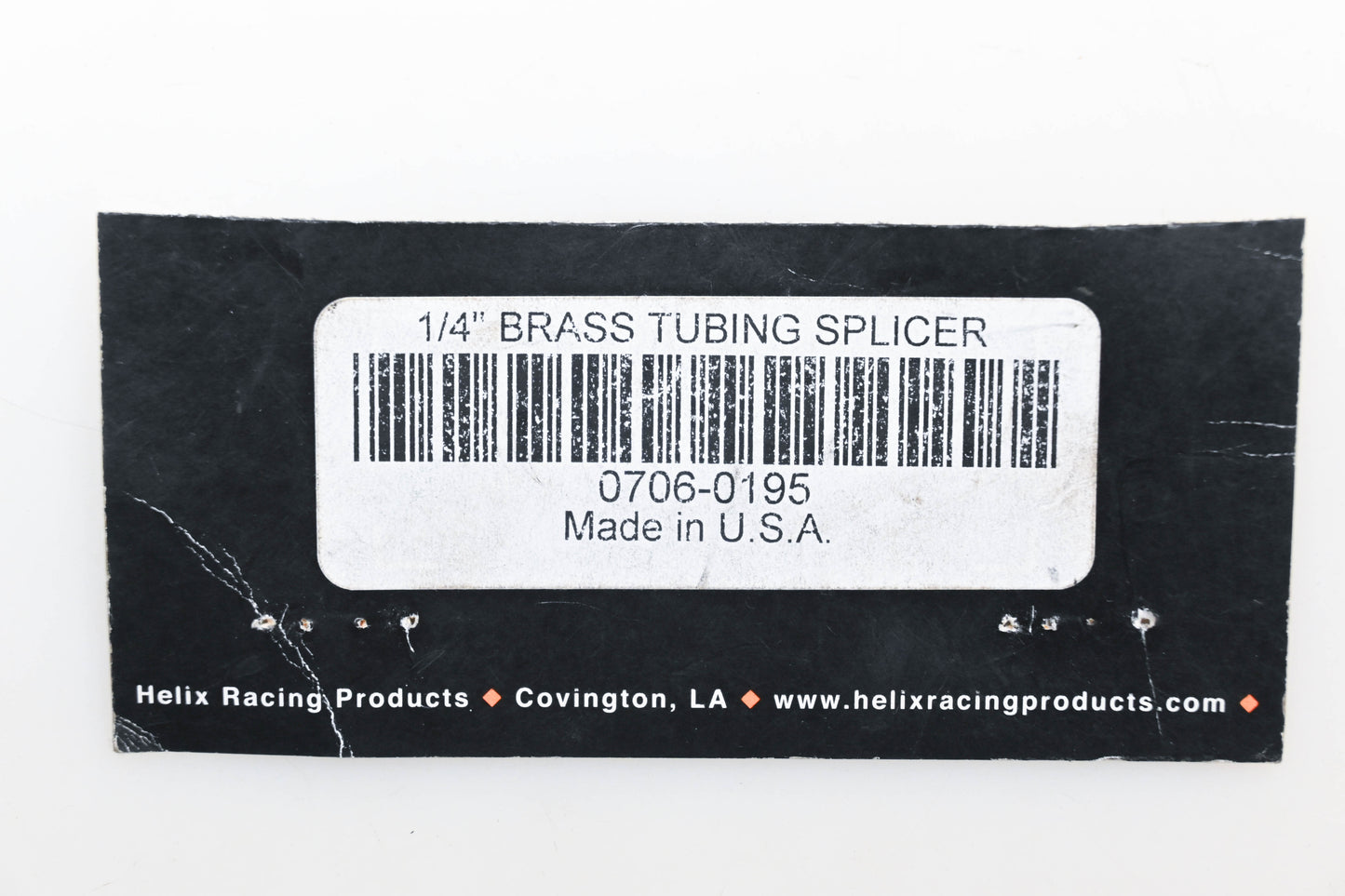 Helix 0706-0195 1/4' Brass Tubing Splicer Qty 1 NOS