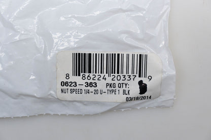 New OEM Arctic Cat 0623-363 Black Speed Nuts 1/4-20 U-TYPE 1 Qty 2 NOS