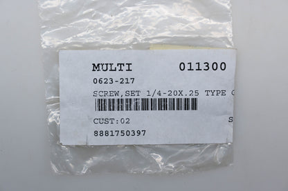 New OEM Arctic Cat 0623-217 Set Screws 1/4-20x.25 Type G Qty 6 NOS