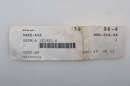 New OEM Arctic Cat 0402-432 Shim 6.3X18X1.6 Qty 1 NOS