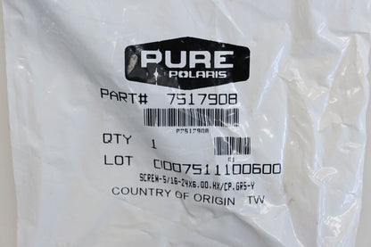New OEM Polaris 7517908 Hex Cap Screw 5/16-24X6.00 Qty 1 NOS