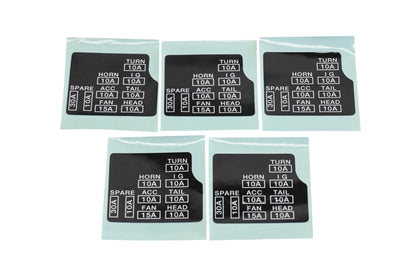 New OEM Kawasaki 56030-0051 Fuse Labels Qty 5 NOS