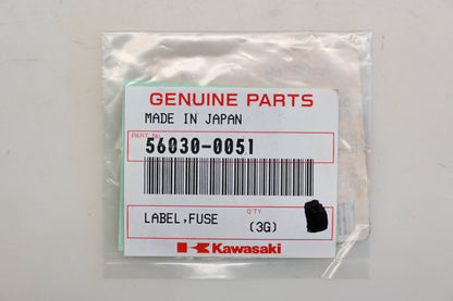 New OEM Kawasaki 56030-0051 Fuse Labels Qty 5 NOS