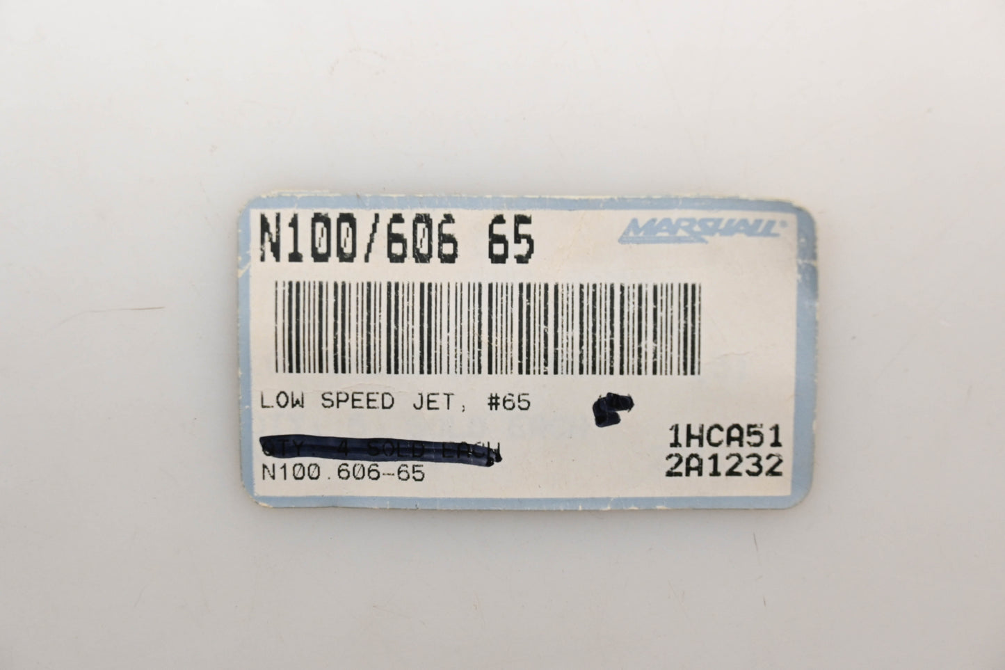 Marshall N100/606 65, N100.606-65 Low Speed Jet Qty 1 NOS
