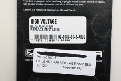 Scott 09-0187-01-0-ABLU, 09018701 HiVoltage Blue Amplifier Single Lexan Replacement Lens Qty 1 NOS