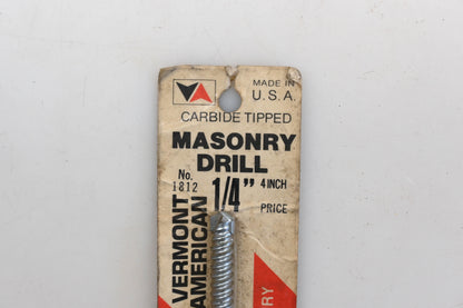 Vermont American 1812 1/4" x 4" Masonry Drill Bit Qty 1 NOS