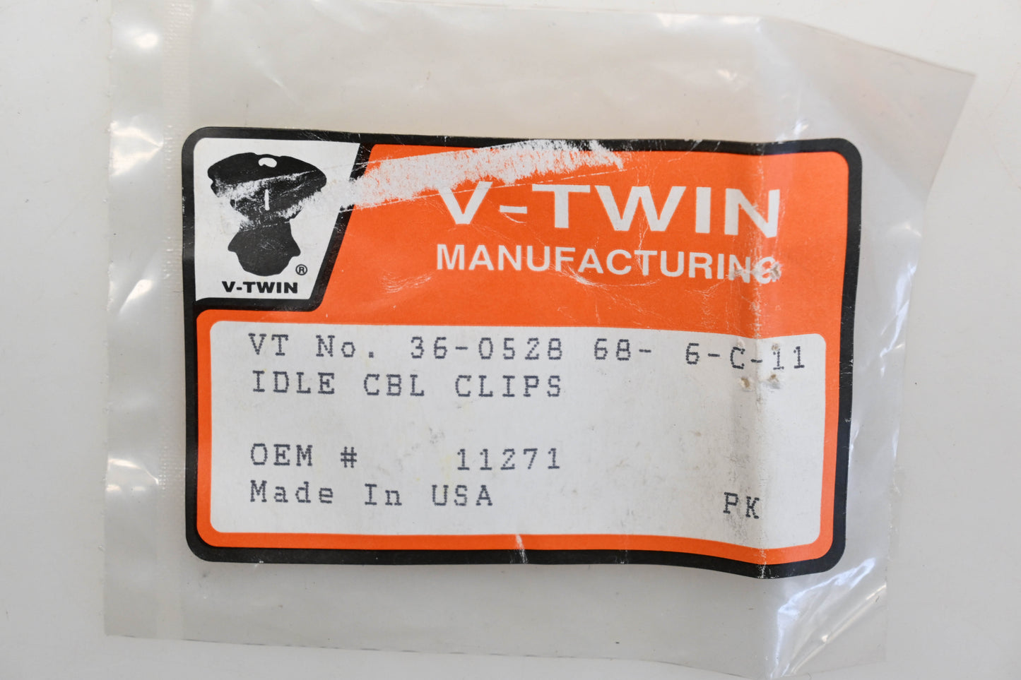 V-Twin 36-0528, 11271 Idle Cable Clips FLT FXST FLST FXD XL Qty 10 NOS