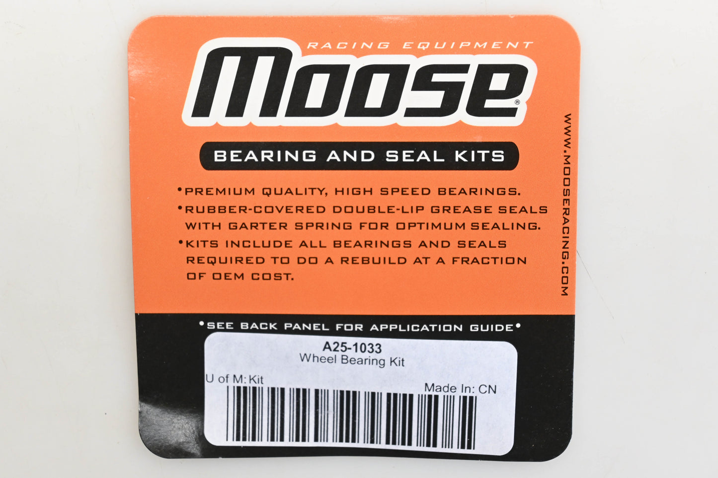 Moose Racing A25-1033, 25-1033 Front Wheel Bearing Kit Qty 1 NOS