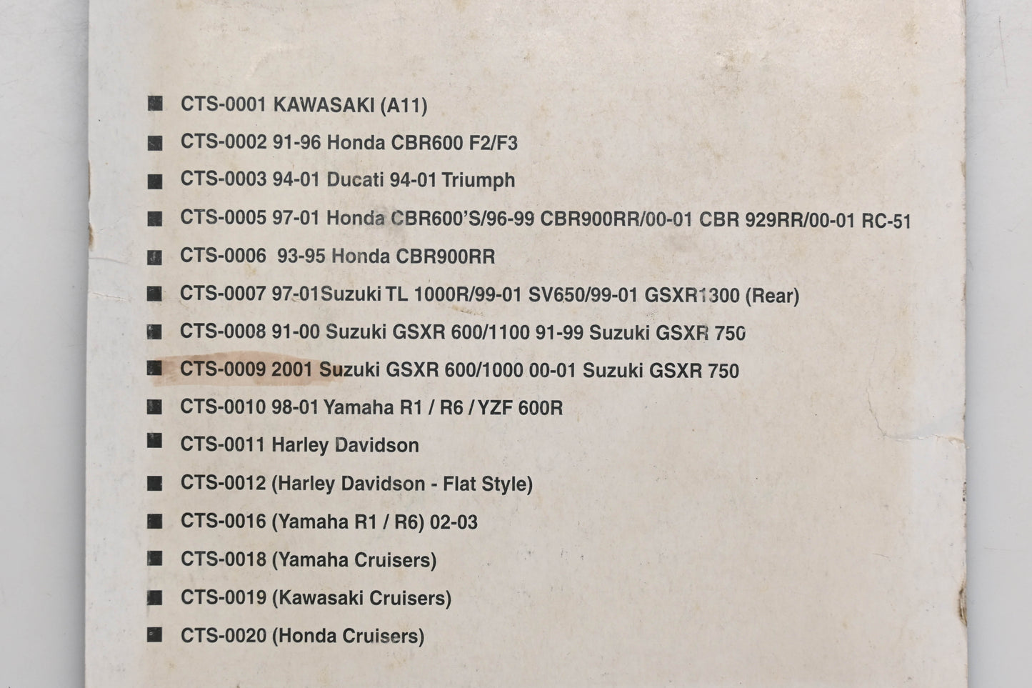 Clear Alternatives CTS-0009 Clear Turn Signal Lens Kit NOS