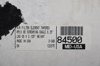 Mid-USA 84500, 880-312 Air Filter Element Qty 1 NOS