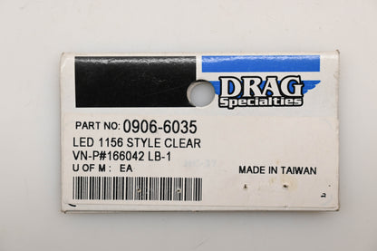 Drag Specialties 0906-6035, 166042 LB-1 Clear LED Bulb 1156 Style Qty 1 NOS