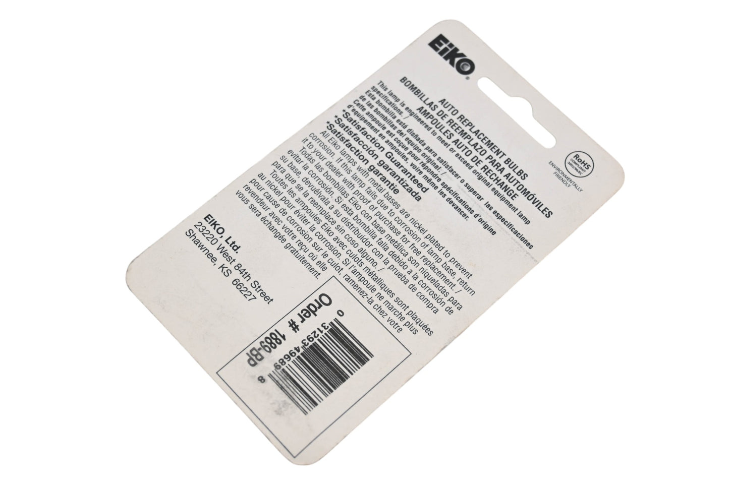 EiKO 1889-BP Parking Brake Indicator Lights 14V .27A Qty 2 NOS