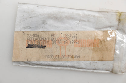 Custom Chrome 27-824, 27824 12v Push In CCI Mini Gauge Bulb Qty 9 NOS
