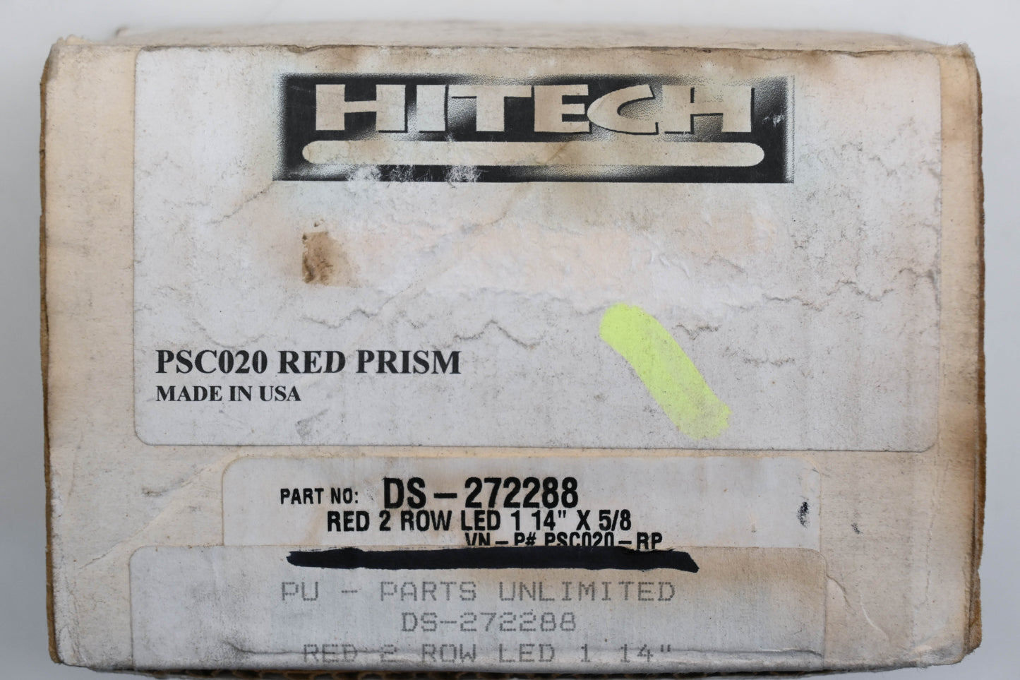 HiTech PSC020, DS-272288 Red Prism LED 1-1/4'x5/8 Qty 1 NOS