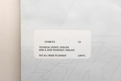 OEM Ski-Doo 219600012 2005 Technical Update Manual