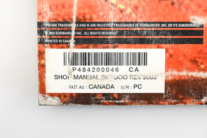 OEM Ski-Doo 484200046 2003 REV Series Shop Manual
