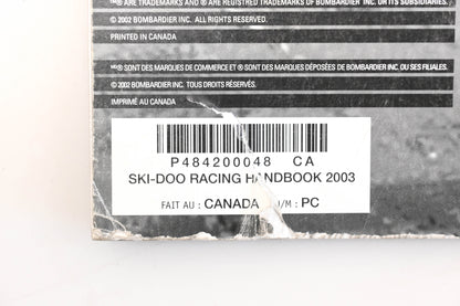 OEM Ski-Doo 484200048 2003 Racing Handbook