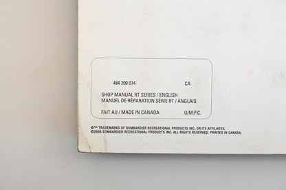 OEM Ski-Doo 484200074 2006 RT Series Shop Manual