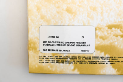 OEM Ski-Doo 219100355 2009 Wiring Diagram Booklet Qty 1
