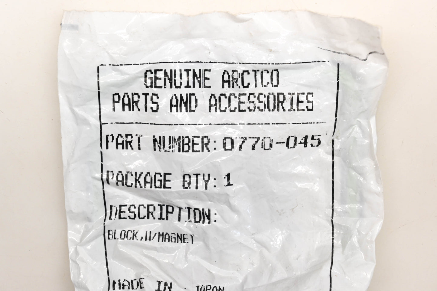 New OEM Arctic Cat 0770-045 Magnetic Carb Block El Tigre EXT Pantera Prowler Mountain Cat Qty 1 NOS