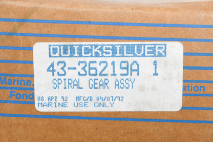 Mercury Quicksilver 43-36219A1 Spiral Gear Kit Qty 1