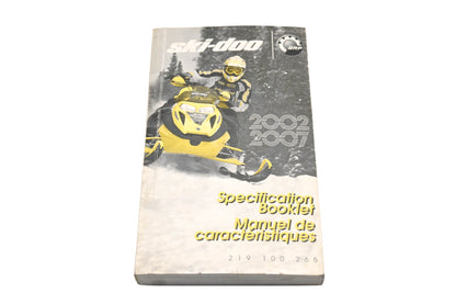 OEM Ski-Doo 219100265 2002 - 2007 Specification Booklet