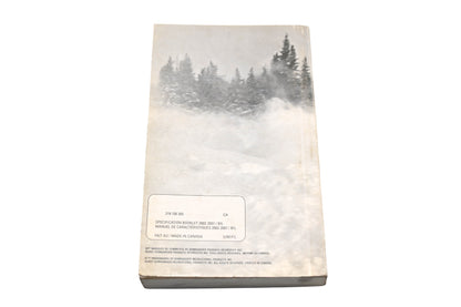 OEM Ski-Doo 219100265 2002 - 2007 Specification Booklet