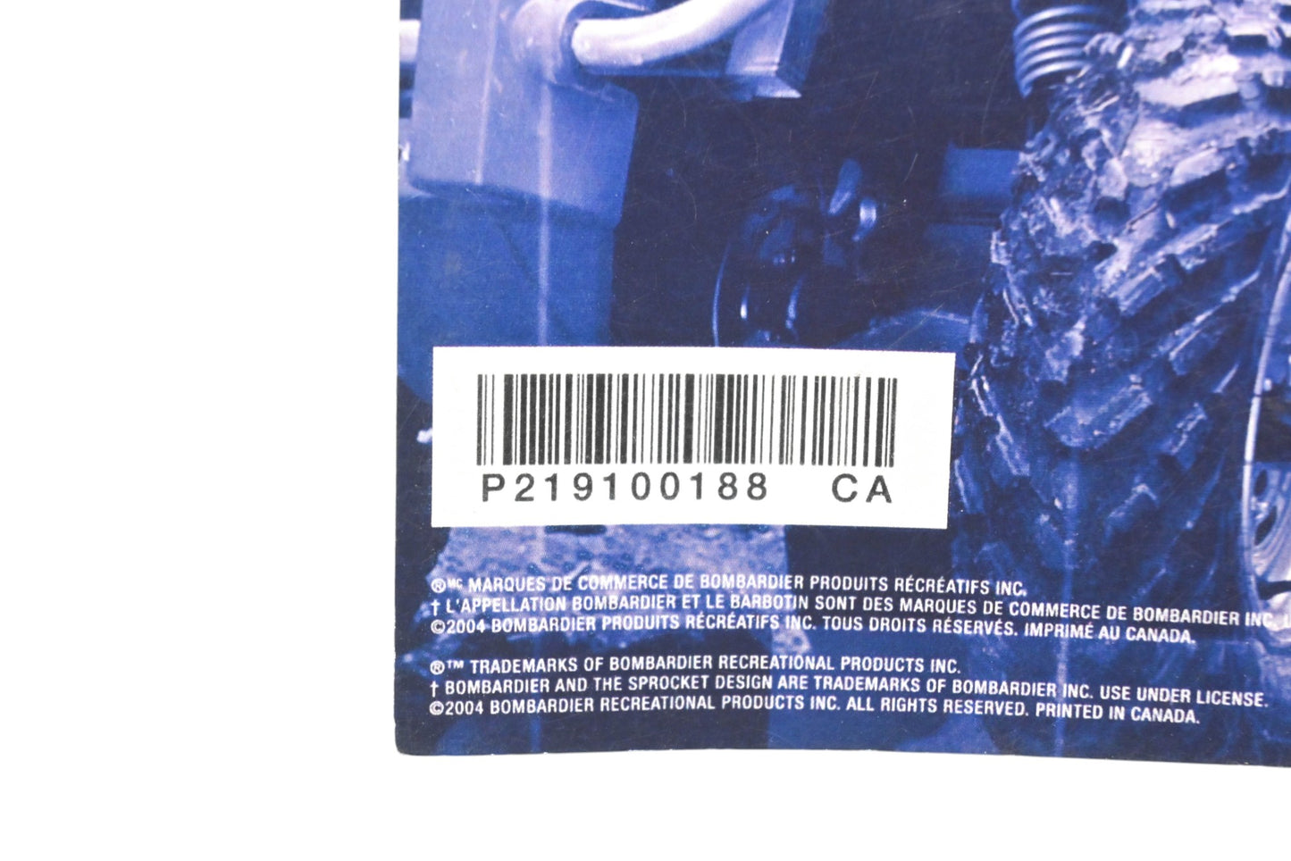 Bombardier 219100188 1999 - 2004 Specification Booklet