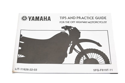 OEM Yamaha LIT-11626-22-03 Tips and Practice Guide for the Off Highway Motorcycle Qty 1
