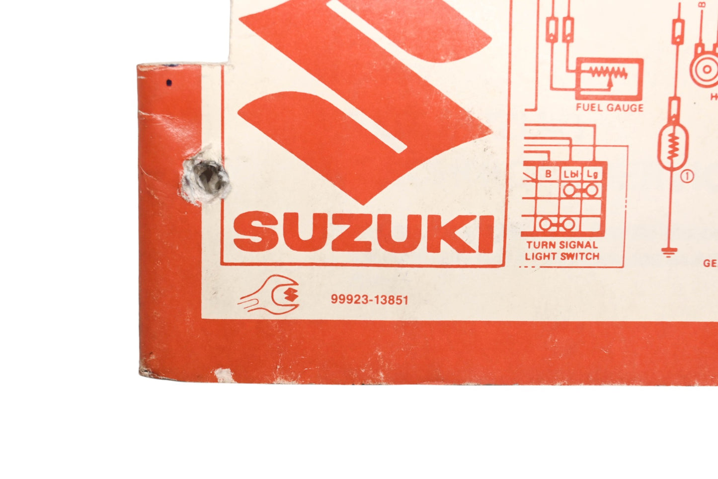 OEM Suzuki 99923-13851 1985 Wiring Diagram Manual Qty 1
